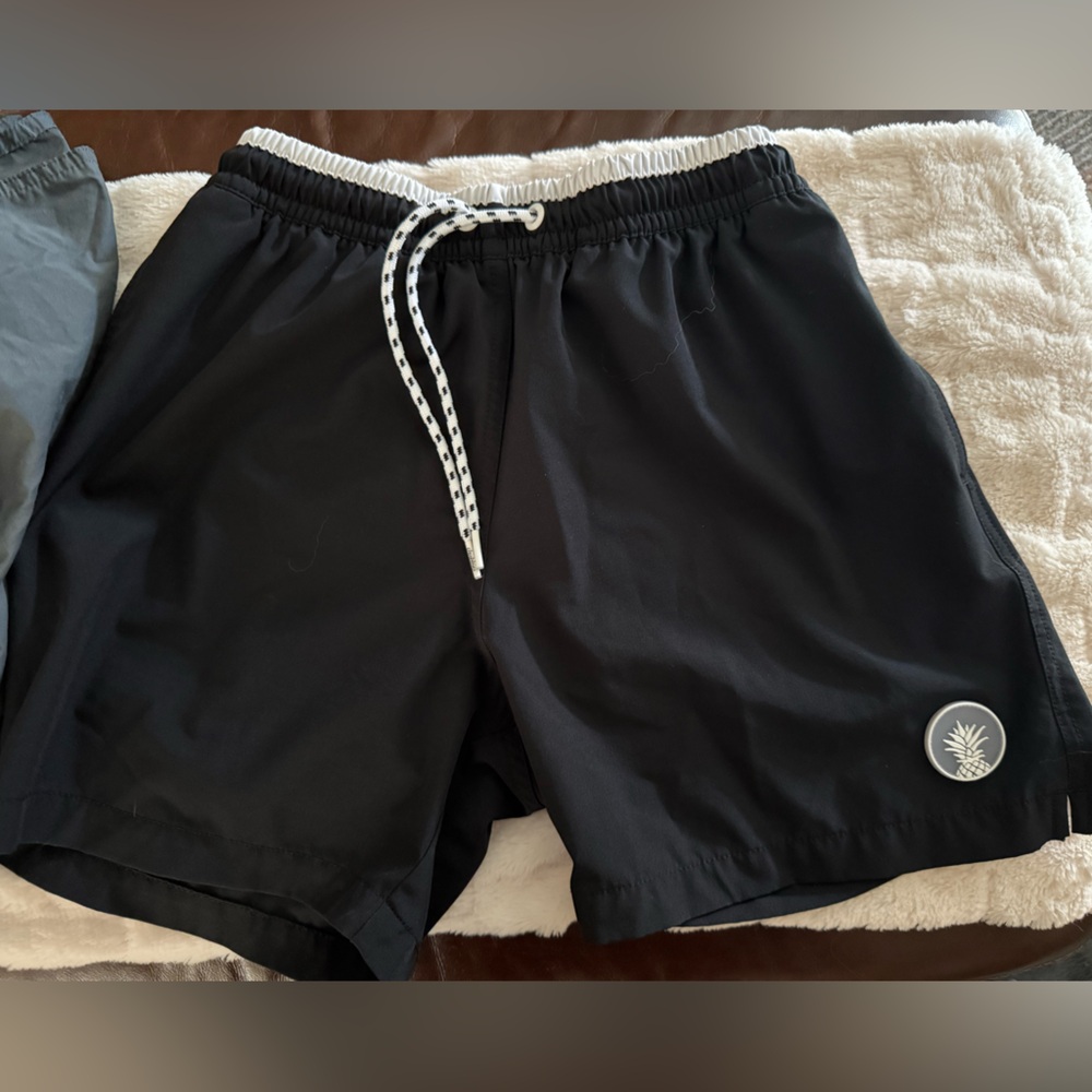 Chubbies Black and Pink Swim Shorts